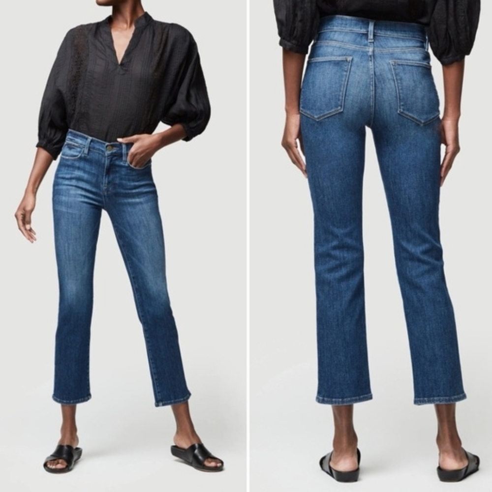 Frame Le High Ankle Straight Leg Jeans Strech Size 29